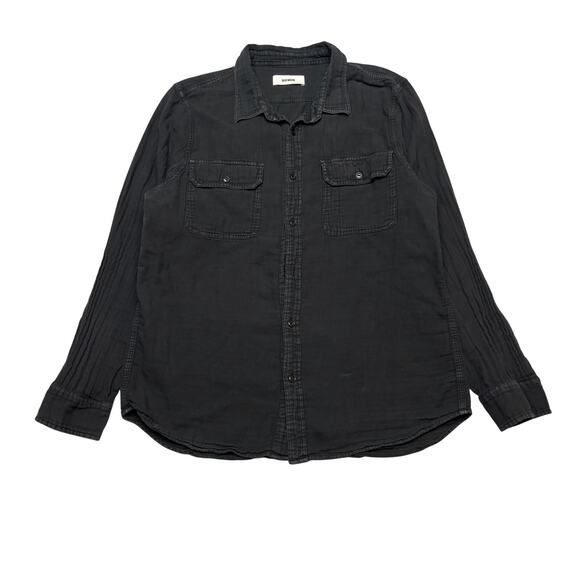 Buck Mason Other - Buck Mason Long Sleeve Button Down Shirt Black Cotton Men Large Utility